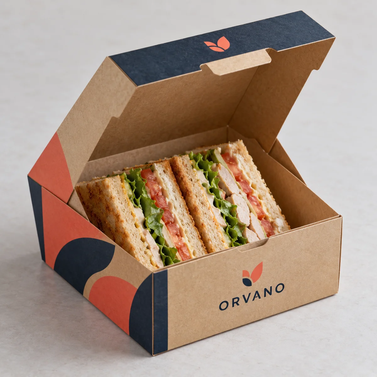 Corrugated Club Sandwich Box — view 2