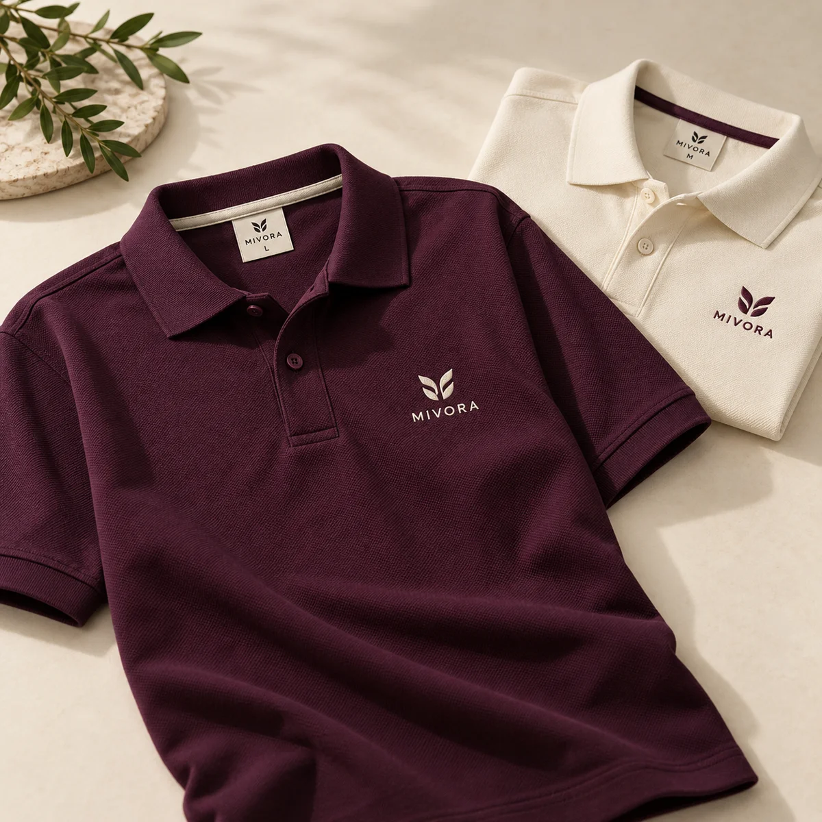 Embroidered Pique Cotton Staff Polo