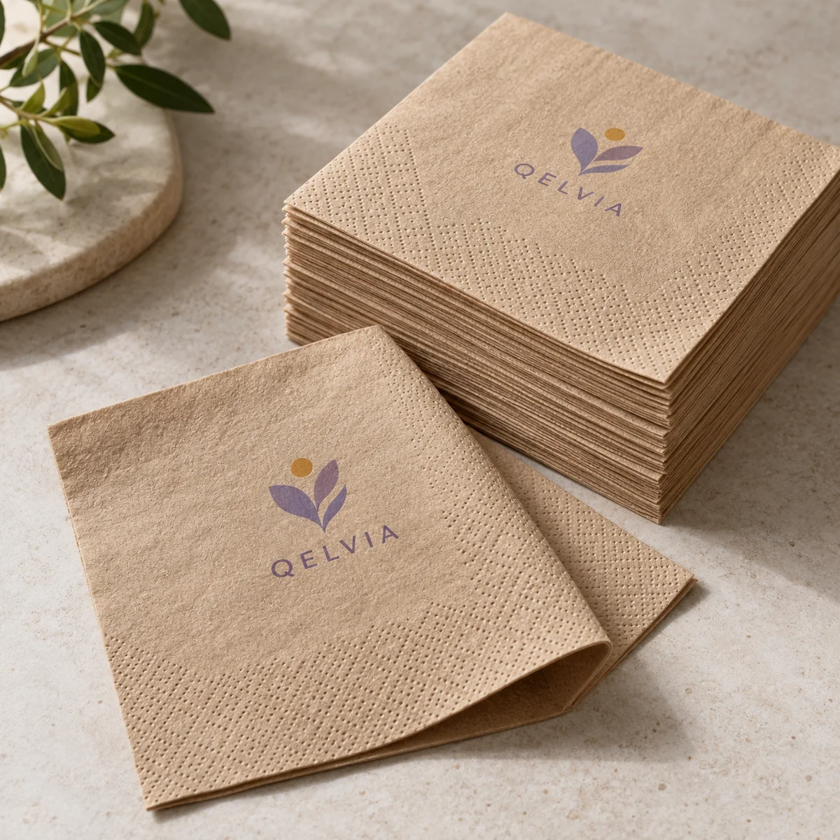 Heavyweight 2-Ply Embossed Kraft Napkins — view 2