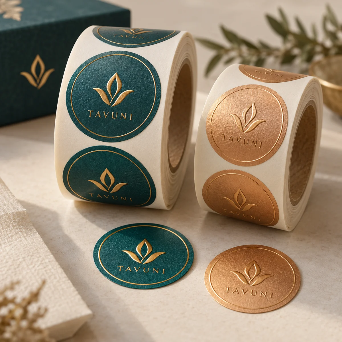 Gold Foil Stamped & Embossed Seals