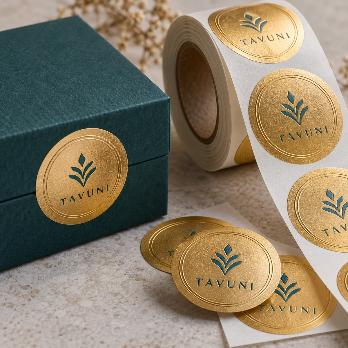 Gold Foil Stamped & Embossed Seals — view 2