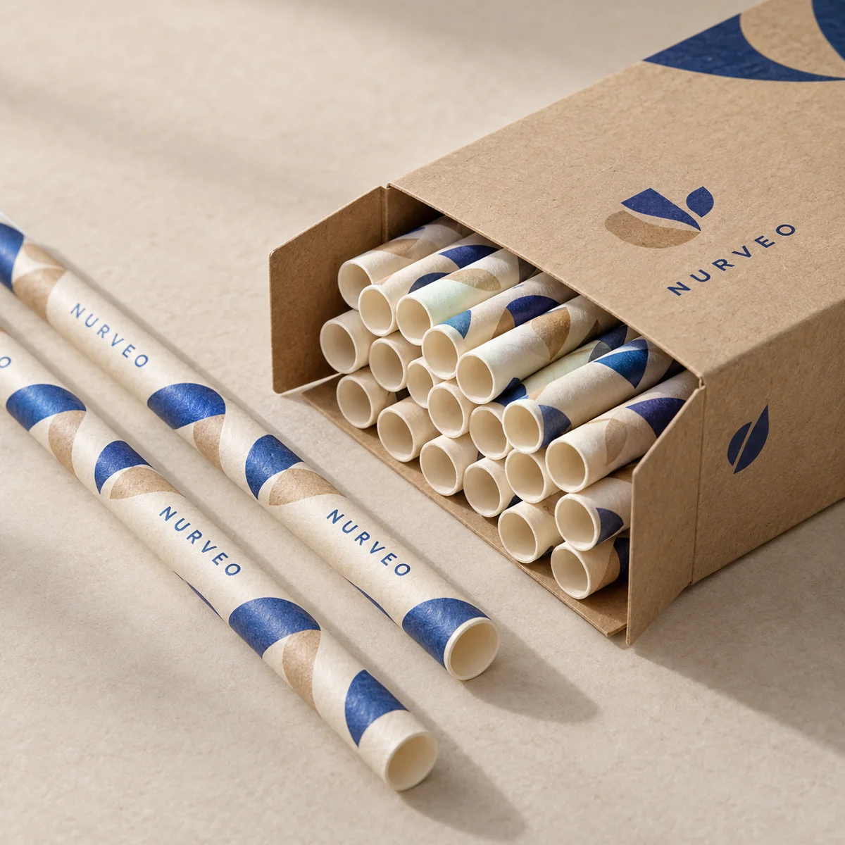 Jumbo Biodegradable Paper Drinking Straws — view 2
