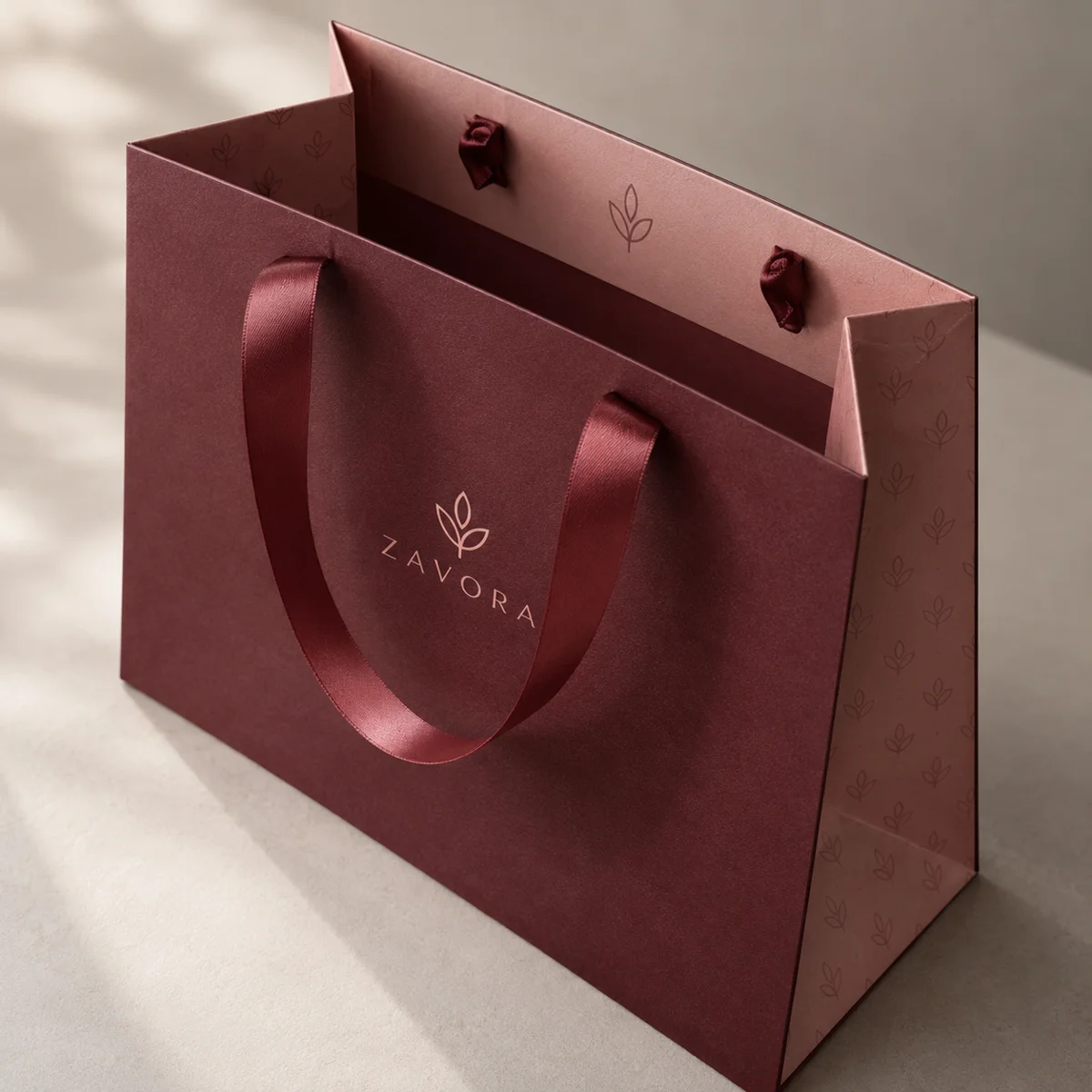Luxury Laminated Boutique Bag with Ribbon — view 2