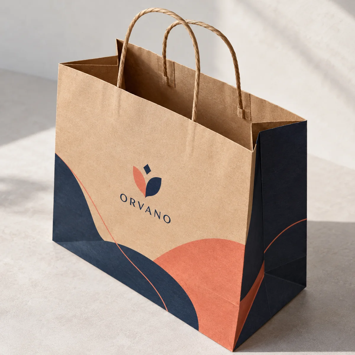 Luxury Twisted Handle Kraft Bag — view 2