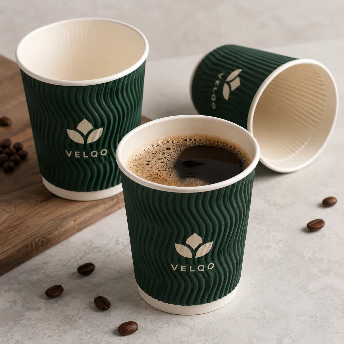Triple-Layer Ripple Wall Coffee Cups — view 2